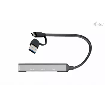 i-tec USB-C/USB-A metalen HUB 1x USB 3.0 + 3x USB 2.0