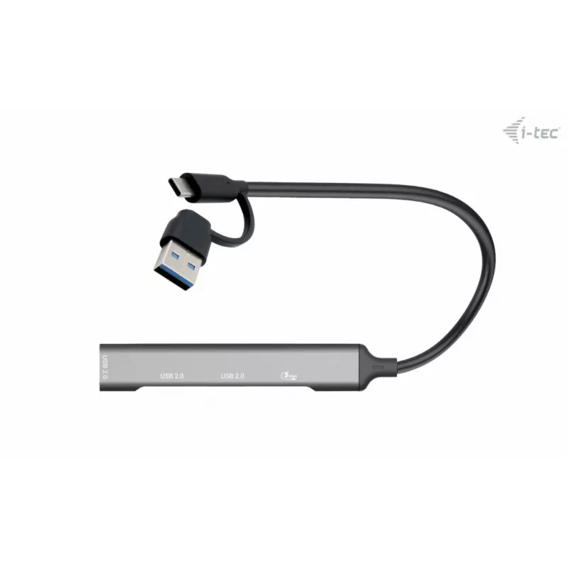 i-tec USB-C/USB-A metalen HUB 1x USB 3.0 + 3x USB 2.0