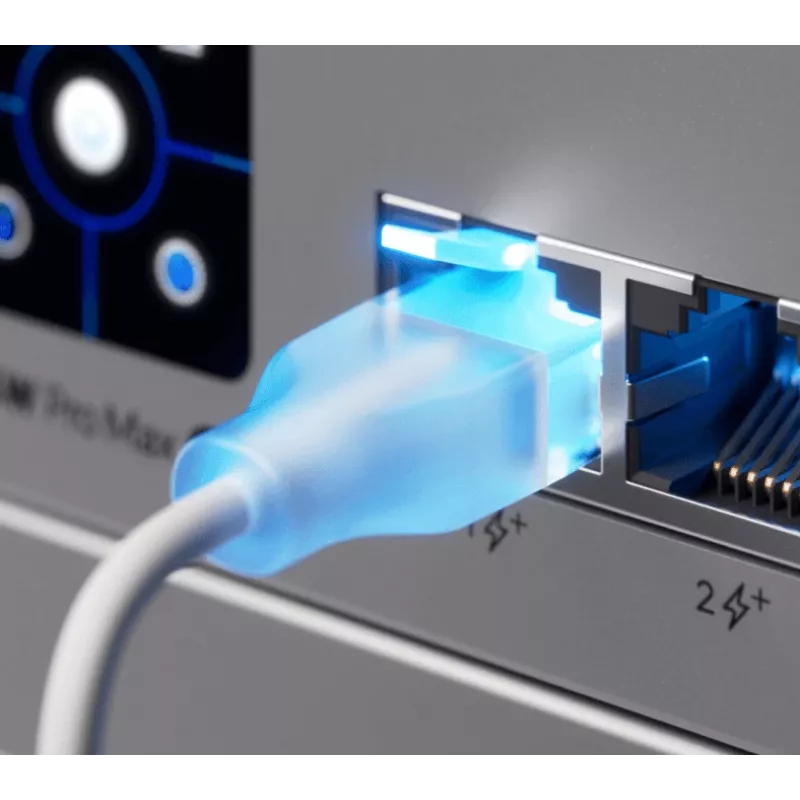 Netwerk-patchkabel UBIQUITI UACC-Cable-Patch-EL-3M-W – Cat6, 3 m, 2,5 GbE, PoE++ (4PPoE), wit