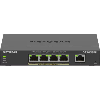 NETGEAR 5-poorts Gigabit Ethernet managed switch (GS305EPP)