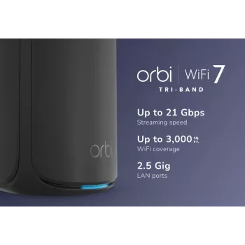 NETGEAR RBE870B tri-band (2,4 GHz / 5 GHz / 6 GHz) Wi-Fi 7 (802.11be) zwart 4 intern