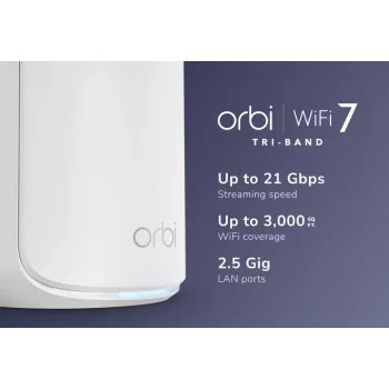 NETGEAR Orbi 870 tri-band (2,4 GHz / 5 GHz / 6 GHz) Wi-Fi 7 (802.11be) wit 4 intern