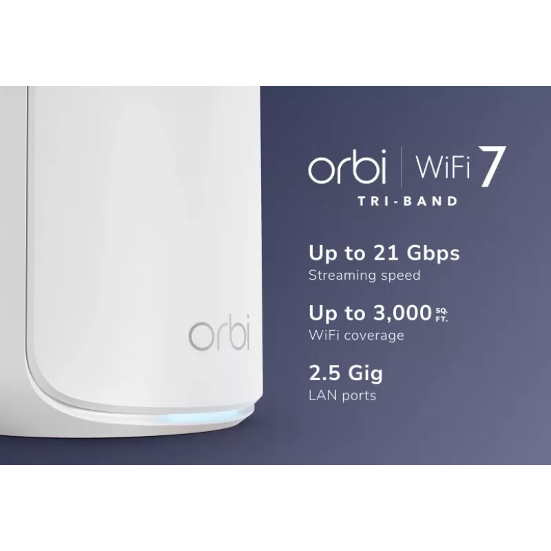 NETGEAR Orbi 870 tri-band (2,4 GHz / 5 GHz / 6 GHz) Wi-Fi 7 (802.11be) wit 4 intern