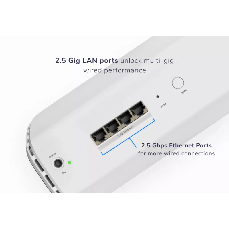 NETGEAR Orbi 870 tri-band (2,4 GHz / 5 GHz / 6 GHz) Wi-Fi 7 (802.11be) wit 4 intern
