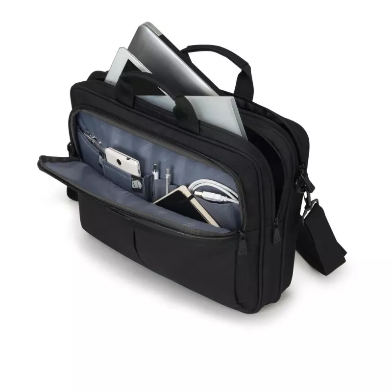 DICOTA Top Traveller Scale - 14-15,6 inch notebooktas - zwart / 600d gerecycled PET