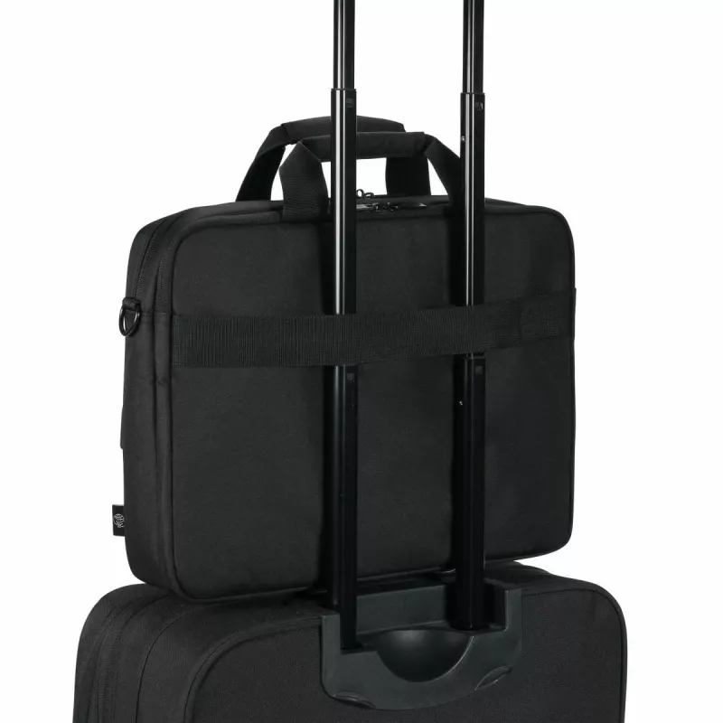 DICOTA Eco Top Traveller Core – 13–14,1 inch notebooktas – zwart / 300D 100% gerecycled PET-polyester