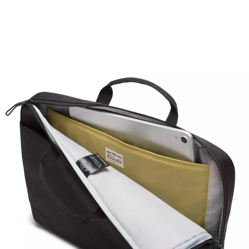 DICOTA slim Eco Motion - 14-15,6 inch notebooktas - zwart / 600d Rpe polyester