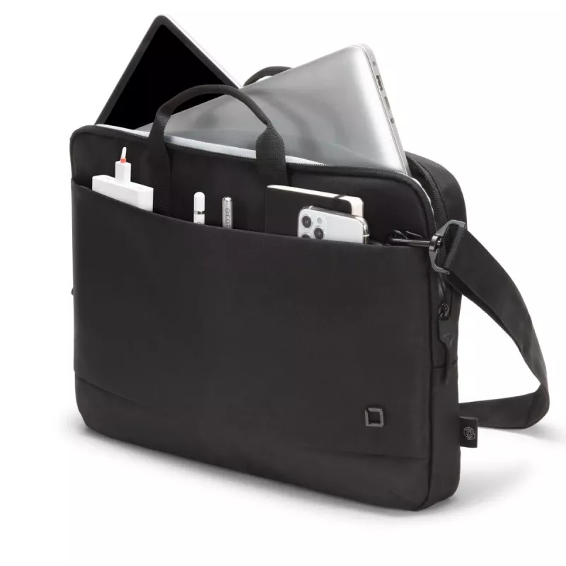 DICOTA slim Eco Motion - 14-15,6 inch notebooktas - zwart / 600d Rpe polyester