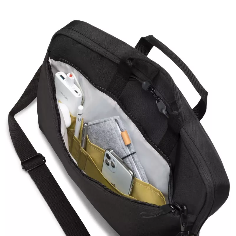 DICOTA slim Eco Motion - 14-15,6 inch notebooktas - zwart / 600d Rpe polyester