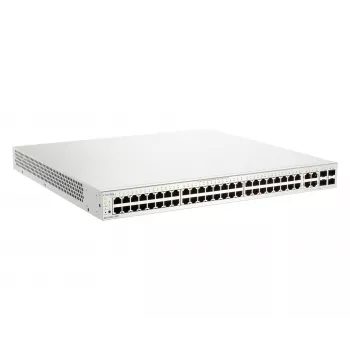 D-Link 52-poorts Gigabit PoE+ Nuclias Smart Managed switch met 4x 1G combo-poorten, 370W