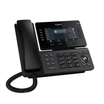 Desk DECT VoIP-telefoon Gigaset P850W IP PRO – TFT-display, PoE, bedrade en draadloze handset, zwart