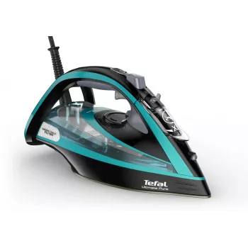 Tefal Ultimate Pure FV9844 droog- & stoomstrijkijzer Durilium Autoclean strijkzool 3200 W zwart, blauw