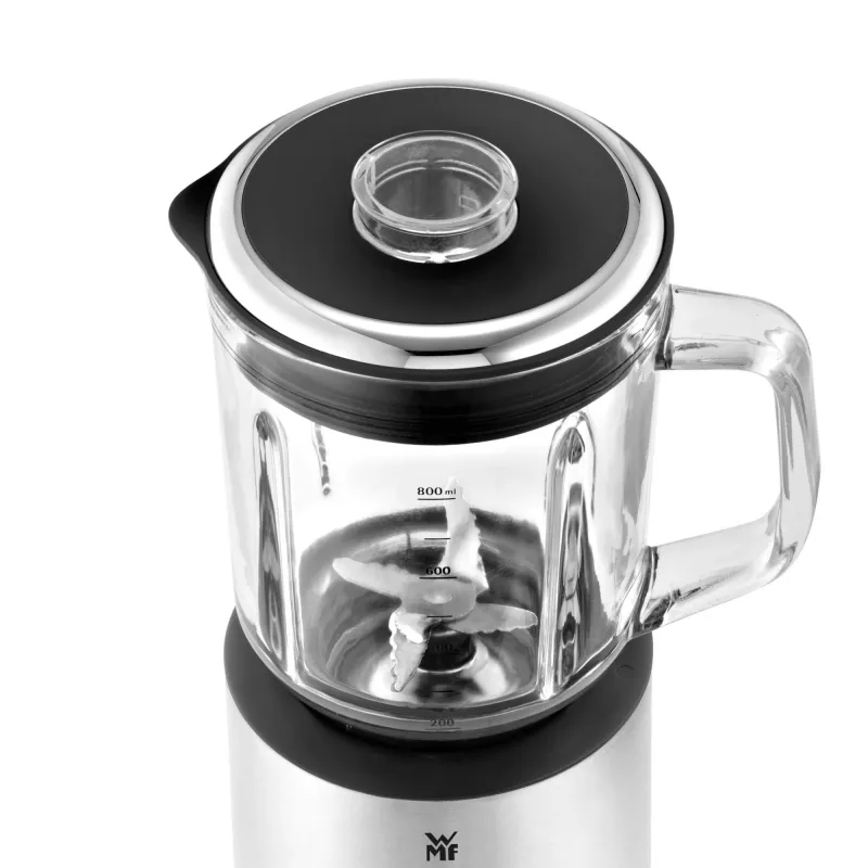 WMF KITCHENminis 0416490011 0,8 L tafelblender 400 W zwart, roestvrij staal, transparant