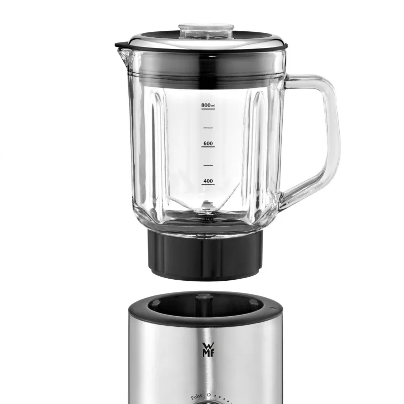 WMF KITCHENminis 0416490011 0,8 L tafelblender 400 W zwart, roestvrij staal, transparant