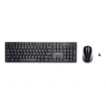 Kensington Pro Fit Wireless Desktop - Duitsland, full-size (100%), draadloos, RF draadloos, QWERTZ, zwart, muis inbegrepen