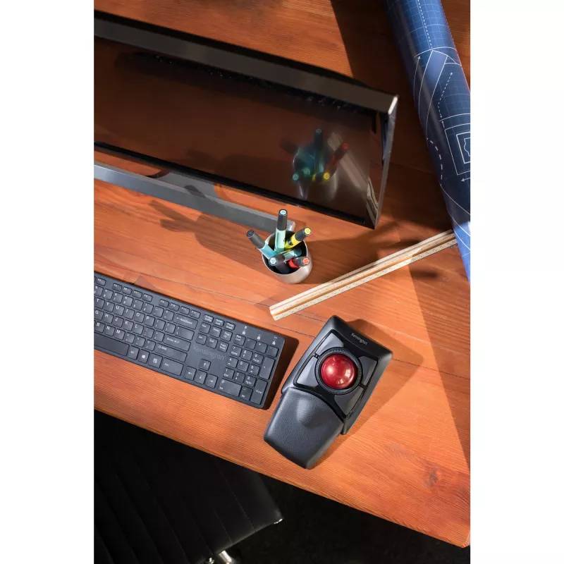 Kensington Expert muis draadloze trackball, dubbelhandig, optisch, RF draadloos + Bluetooth, 400 DPI, zwart