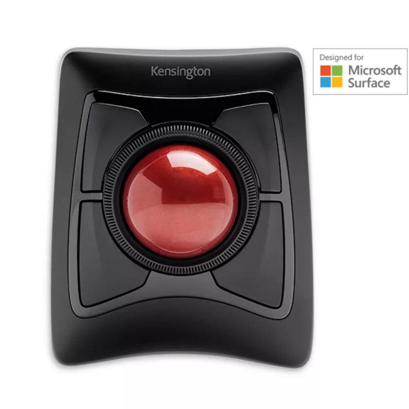 Kensington Expert muis draadloze trackball, dubbelhandig, optisch, RF draadloos + Bluetooth, 400 DPI, zwart
