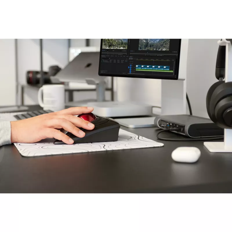 Kensington Expert muis draadloze trackball, dubbelhandig, optisch, RF draadloos + Bluetooth, 400 DPI, zwart