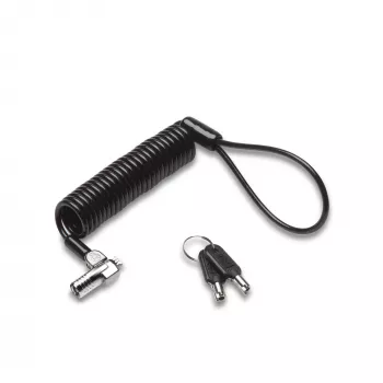 Kensington NanoSaver Portable Keyed laptopbeveiliging, 2,3 m, Kensington, sleutel, koolstofstaal, zwart, zilver
