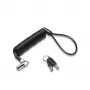 Kensington NanoSaver Portable Keyed laptopbeveiliging, 2,3 m, Kensington, sleutel, koolstofstaal, zwart, zilver