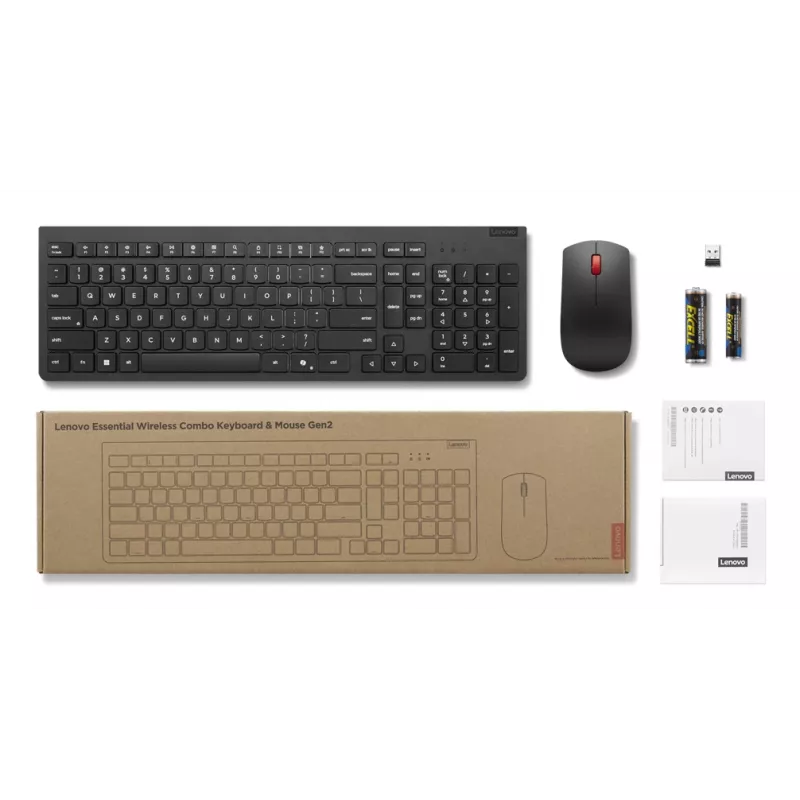 Lenovo 4X31R64467 toetsenbord muis inbegrepen universeel RF draadloos Duits zwart