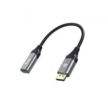 Equip DisplayPort 1.2 naar HDMI-adapter, 4K/60Hz, 0,15 m, DisplayPort, HDMI, stekker, bus, recht