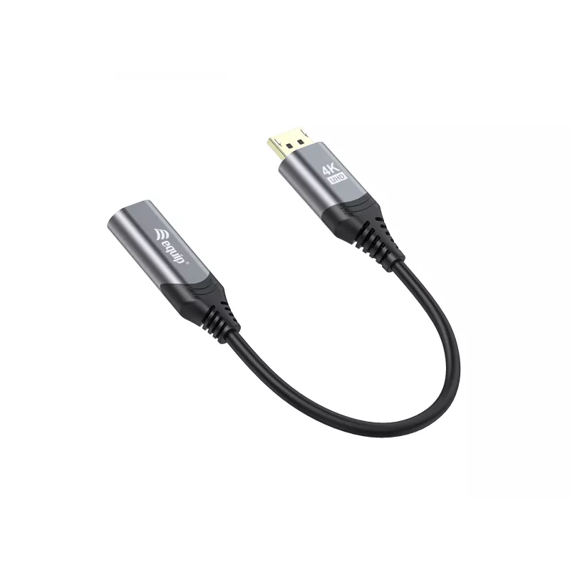 Equip DisplayPort 1.2 naar HDMI-adapter, 4K/60Hz, 0,15 m, DisplayPort, HDMI, stekker, bus, recht