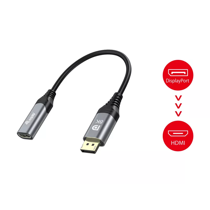 Equip DisplayPort 1.4 naar HDMI-adapter 8K 60Hz 0,15 m