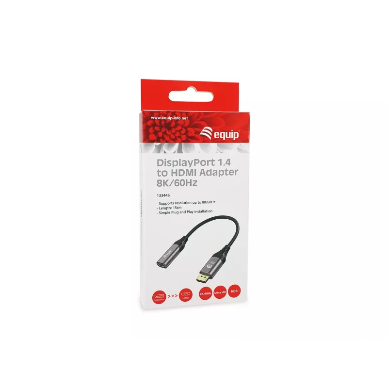 Equip DisplayPort 1.4 naar HDMI-adapter 8K 60Hz 0,15 m