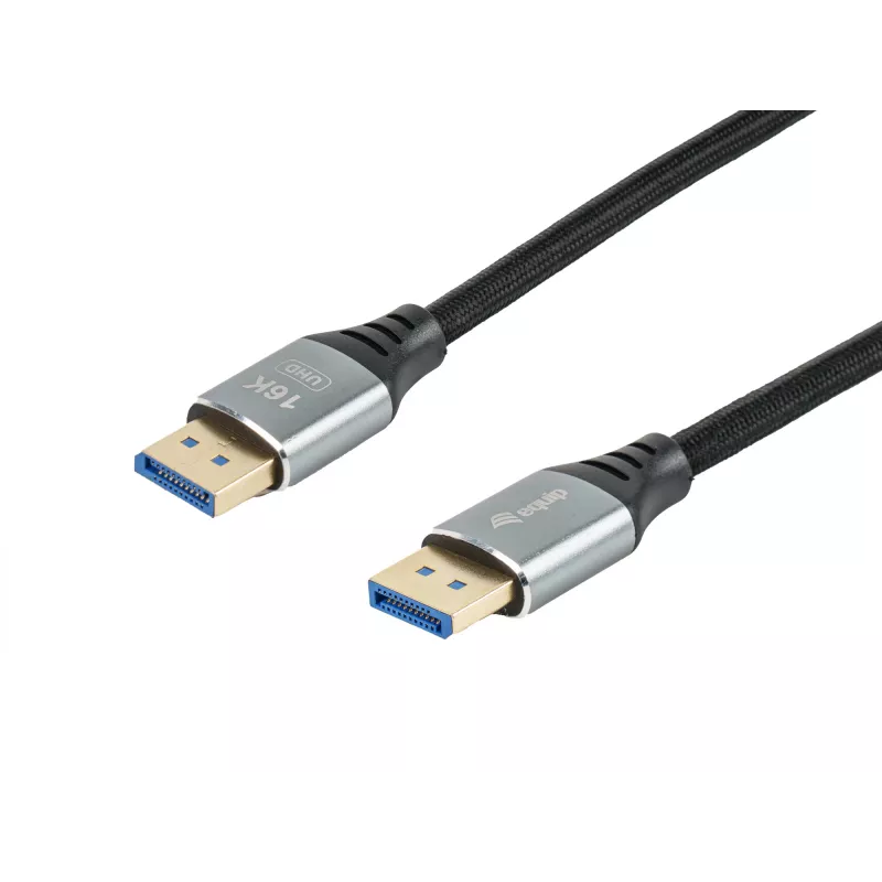 Equip DisplayPort 2.1 premium kabel, 2,0 m, 16K/60 Hz, 54 Gbit/s