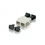 Equip SC glasvezel-adapter/koppeling, OM1/OM2, SC, beige, multimode, 7 g, 12 stuks