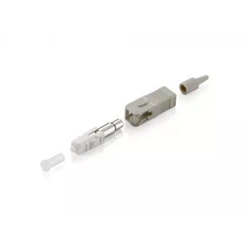 Equip SC-connector, multimode, beige, SC, grijs, multimode, 8,95 mm, 7,3 mm, 38 mm
