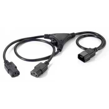 Power-Y-kabel Equip 112210 1,6 m C14 naar 2x C13