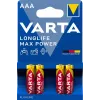 VARTA batterij Longlife Max Power Micro AAA LR03 1x4