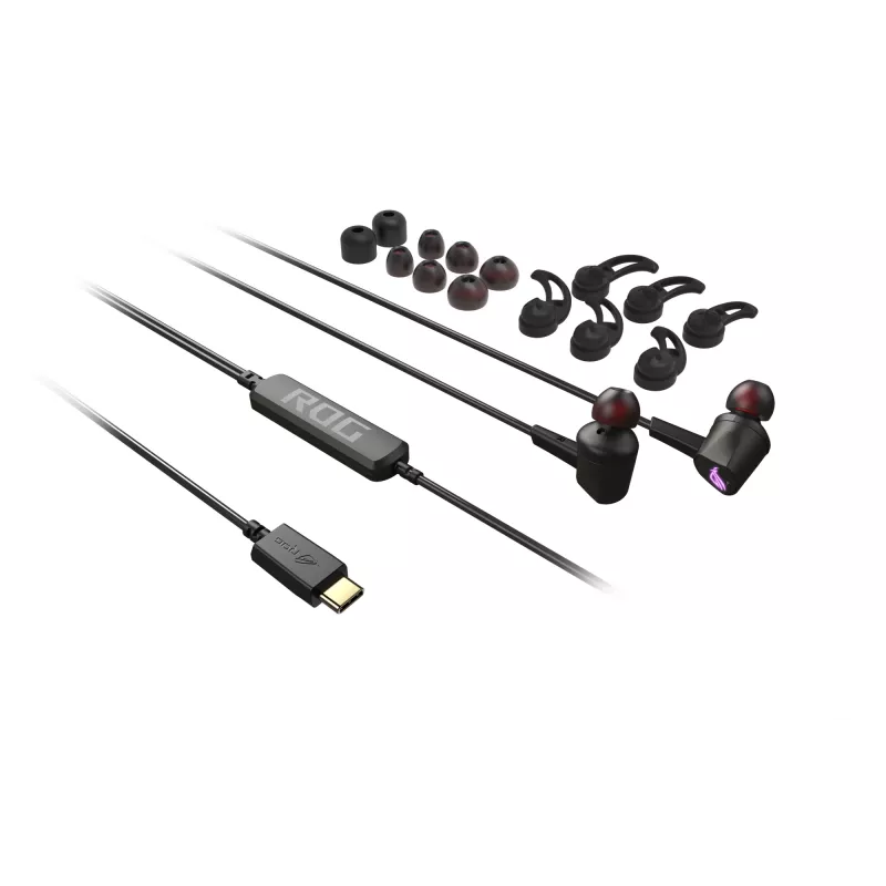 ASUS ROG CETRA II koptelefoon bedraad in-ear gaming USB Type-C zwart