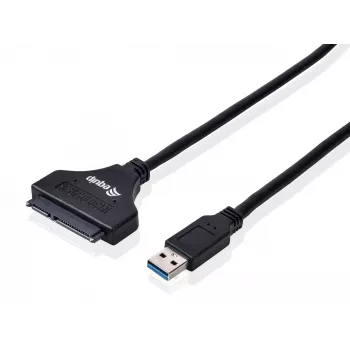 Equip USB 3.0 naar SATA adapter, zwart, 5 Gbit/s, CE, 50 mm, 9,5 mm, 550 mm