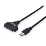 Equip USB 3.0 naar SATA adapter, zwart, 5 Gbit/s, CE, 50 mm, 9,5 mm, 550 mm