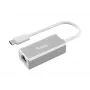 Equip USB Type-C naar RJ45 Gigabit netwerkadapter, bedraad, USB Type-C, Ethernet, 1000 Mbit/s, zilver