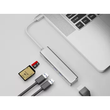 Equip USB-C 5-in-1 multifunctionele adapter