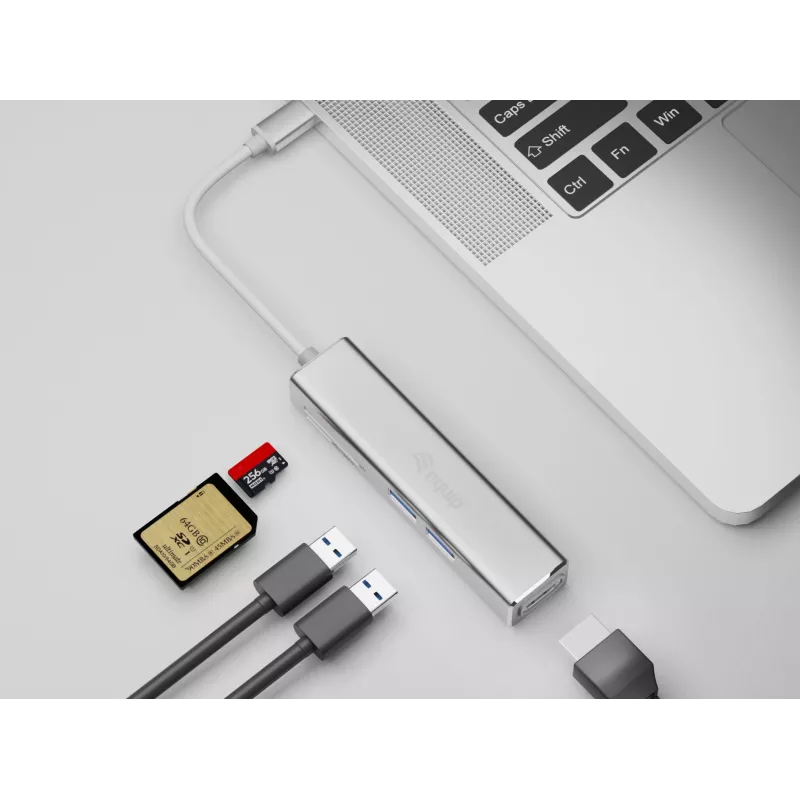 Equip USB-C 5-in-1 multifunctionele adapter