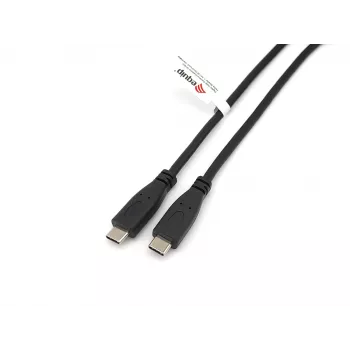Equip USB 2.0 Type-C naar C, M/M, 2.0 m, 2 m, USB C, USB C, USB 2.0, 0.48 Gbit/s, zwart
