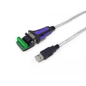 Equip USB-A naar serieel RS-422/485 DB9 adapterkabel, grijs, 1,5 m, USB Type-A, DB-9, stekker, stekker