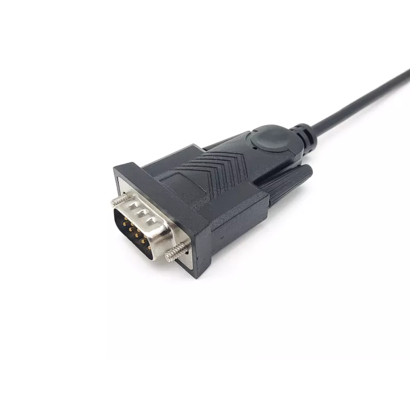 Equip USB-C naar serieel DB9 kabel M/M 1,5 m zwart