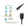 Equip USB-C naar serieel DB9 kabel M/M 1,5 m zwart