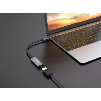Equip USB-C naar HDMI 2.0 adapter, 4K/60Hz, 0,15 m, USB Type-C, HDMI, stekker, bus, recht