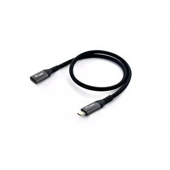 Equip USB 3.2 Gen 2 C naar C verlengkabel, M/V, 0,5 m, 4K/60Hz, 10 Gbit/s