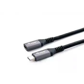 Equip USB 3.2 Gen 2 C naar C verlengkabel, M/V, 0,5 m, 4K/60Hz, 10 Gbit/s