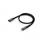 Equip USB 3.2 Gen 2 C-C verlengkabel, M/F, 1,0 m, 4K/60Hz, 10 Gbit/s