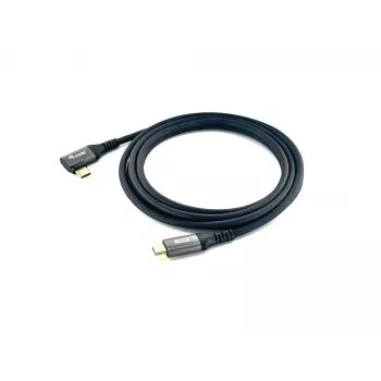 Equip USB 2.0 C naar C 90° haakse kabel, M/M, 3,0 m, 100 W met Emark-chipset