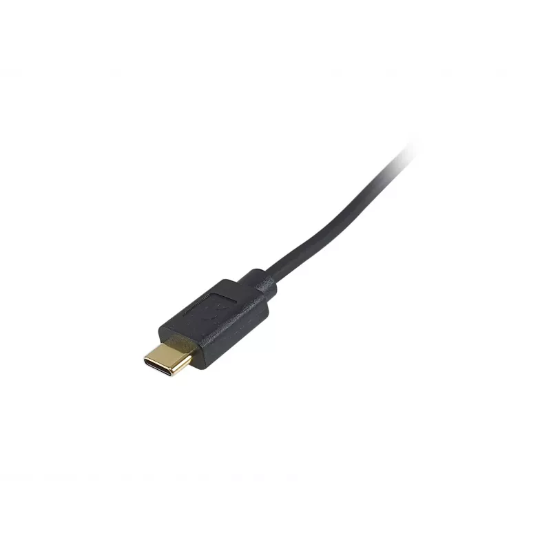 Equip USB 2.0 C naar C 90° haakse spiraalkabel M/M 1 m zwart